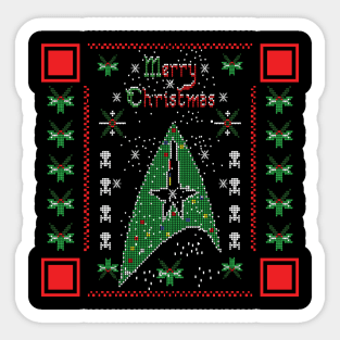 MERRY STARFLEET QR CODE Sticker